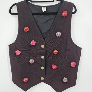 Vintage Floral Vest – Quirky Eclectic Grandma Vibes 🌸